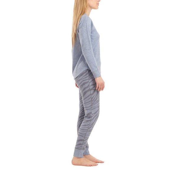 Live Love Lounge Women's 3-Piece Lounge Set Blue Zebra NWT - Picture 2 of 6